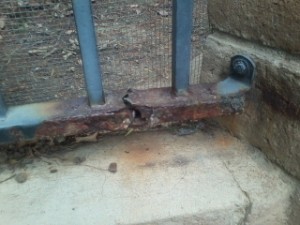 wrought iron fence welding repair before